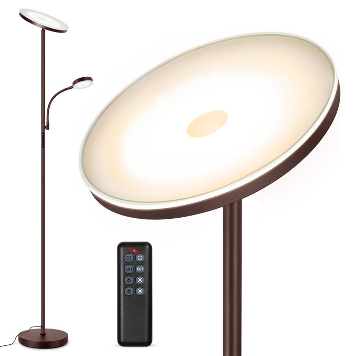 Latitude Run® Jernell 70" LED Torchiere & Reading Floor Lamp with Touch